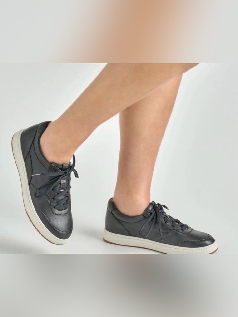 Dansko Black Leather Low-Top Women’s Sneakers